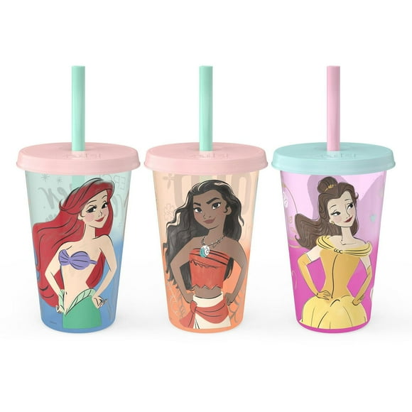 Zak Designs Princess 16.5oz Colour Change Tumbler 3pk