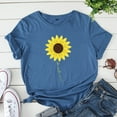 thumbnail image 2 of Ichuanyi Womens Tops, Summer Women's Casual Loose Round O-Neck Printed Short Sleeve T-Shirt Tops, 2 of 5