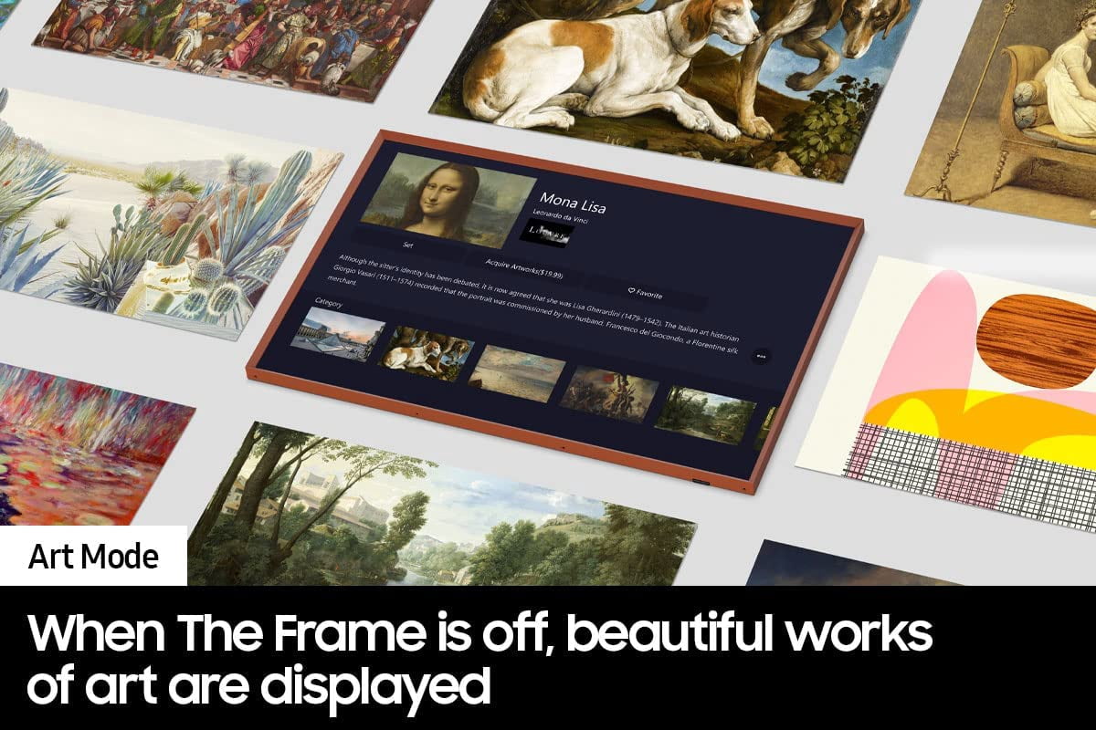 Samsung QN32LS03CBFXZA 32 Inch The Frame QLED Smart TV with Art Mode and an Additional 1 Year Extended Amber Protection (2023)