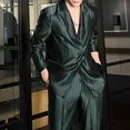 thumbnail image 5 of Trajes y blazers completos para hombre, conjunto de 2 piezas de lujo para jóvenes, color sólido, para caballero, nuevo, ropa de corte entallado, elegante, clásico, 5 of 5