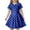 Blue, variant on JUoaLXG Kids Girls Casual Dresses Summer Polka Dot Print Crew Neck Short Sleeve Slim A Line Fashion Sundress Beachwear,Blue,8-9 Years