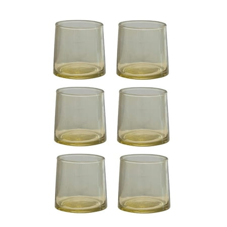 

Creative Co-Op Modern Drinking Glass Set of 6 Chartreuse