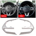 thumbnail image 1 of 2X Car Steering Wheel Button Panel Cover Trim Sticker For Toyota For Rav4 19-23 Silver, 1 of 10