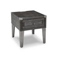 thumbnail image 6 of Signature Design by Ashley Contemporary Todoe End Table with USB Ports & Outlets Dark Gray, 6 of 9