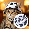 thumbnail image 2 of Outdoor Dog Sun Hat UV Protection Cap with Ear Holes Breathable Canvas Adjustable Strap for Small Medium Dogs Cats Comfortable Fit for Hiking Beach Adventure, 2 of 10