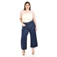 thumbnail image 1 of Jeans culotte con bolsillos frontales Tallas Extras, 6859 (Mezclilla tono oscuro) azul oscuro 36, 1 of 5