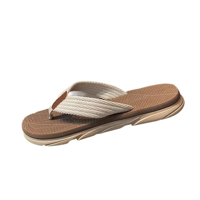 SBYOJLPB Men's Versatile Wear Slippers Plus-Size Shoes Spring Summer Style Trendy Comfortable Thick-Soled Rubber Flops Beach Sandals