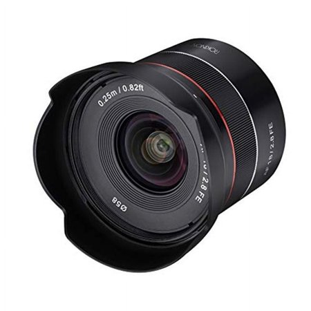 UPC: 0084438766219 | Rokinon ROKINON-IO18AF-E-NM 18 mm AF F2.8 Wide Angle auto Focus Full Frame Lens for Sony E Mount  Black