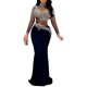 thumbnail image 1 of Vestido Nagfar sexy de malla transparente con diamantes de imitación para mujer, color negro, 1 of 5