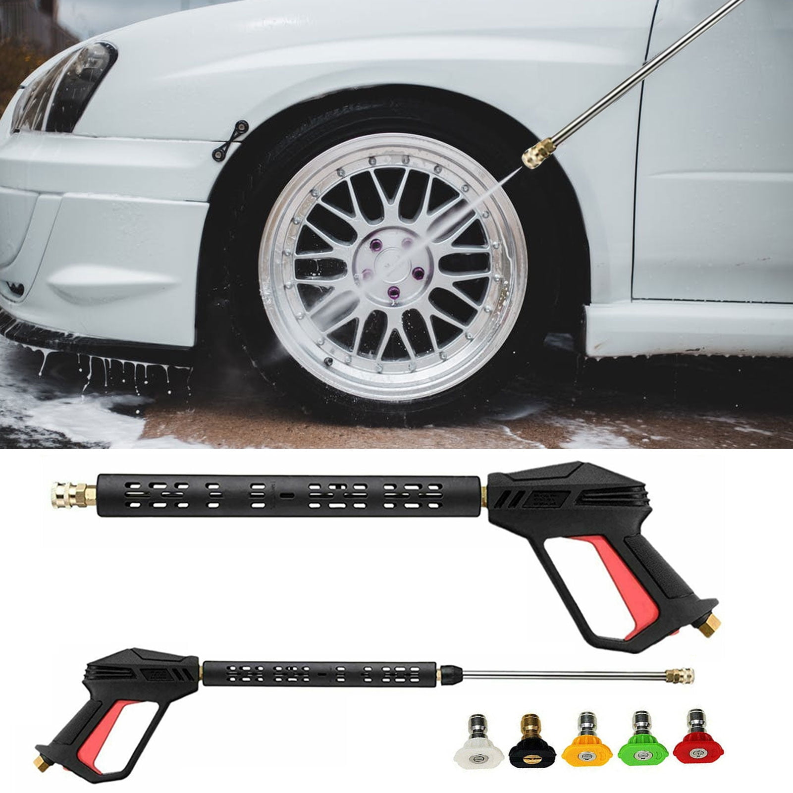 Washer Sprayer,Adapters Kit 4000psi Pressure Sprayer Nozzle Tips Adapters Sprayer Wand Nozzle Wand Nozzle Tips Kit 4000psi M22 Tips Adapters Kit Sprayer Wand Qahm