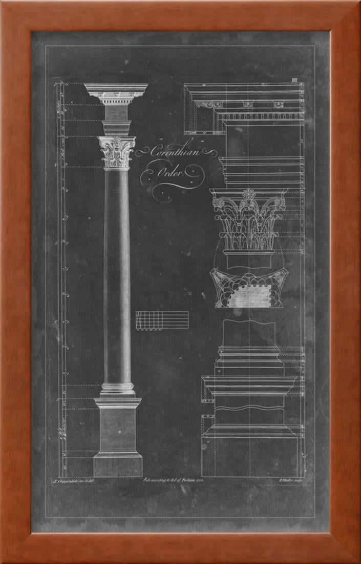 Corinthian Order Blueprint Framed Print Wall Art By Chippendale
