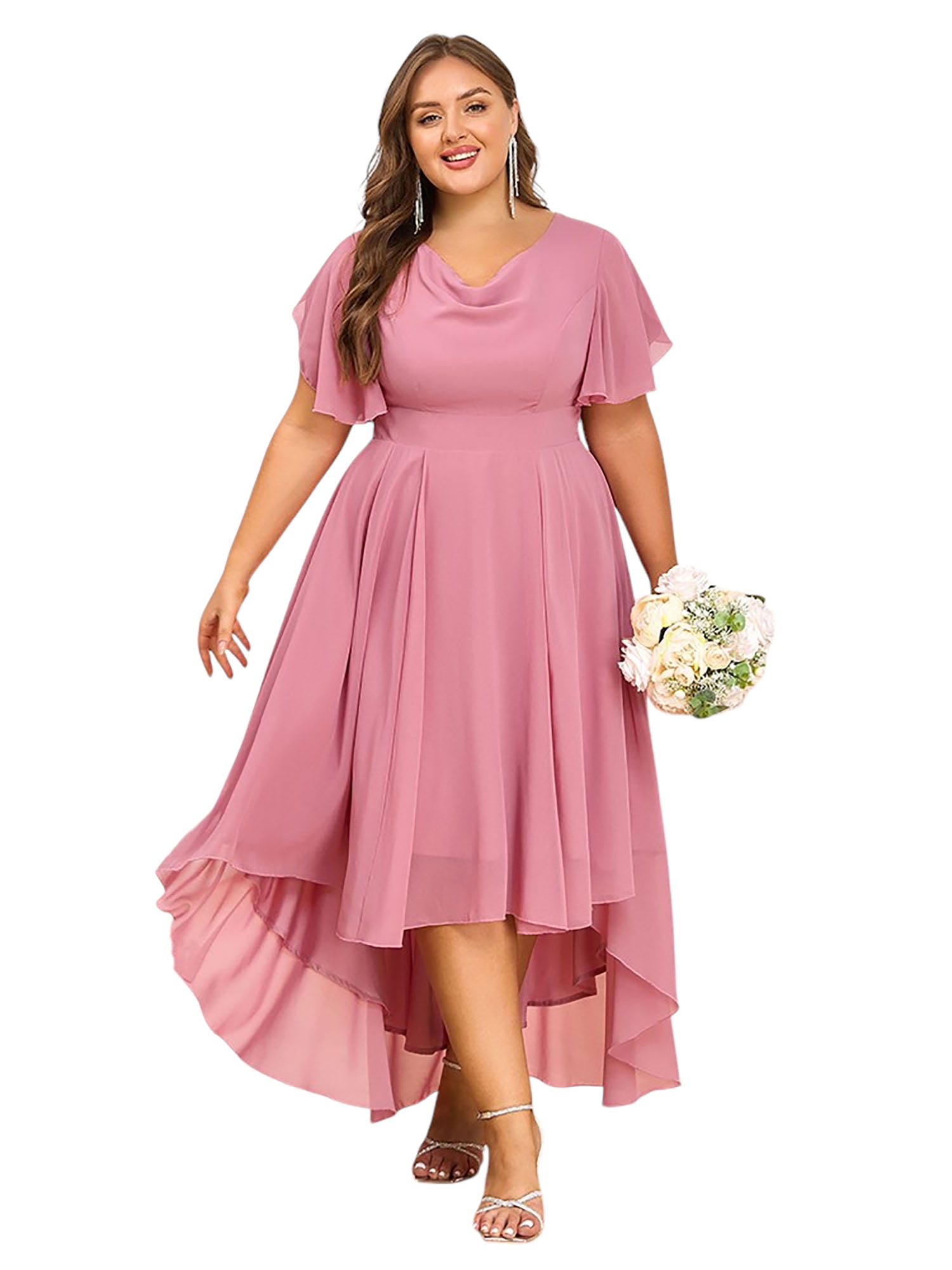 Roaman's Women's Plus Size Printed Maxi Dress - Walmart.com