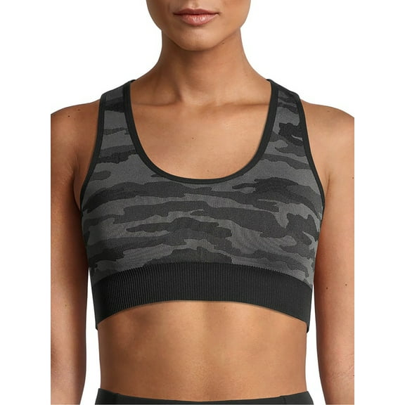 Avia Women's Medium Support Seamless Racerback Sports Bra