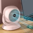 thumbnail image 4 of Xihbxyly Ventilador de Escritorio Recargable, Inclinación Ajustable de 90°, 3 Velocidades, Funcionamiento Silencioso, Indicador Led, Ventilador Portátil para Oficina, Cocina y Hogar, Recargable Por U, 4 of 6