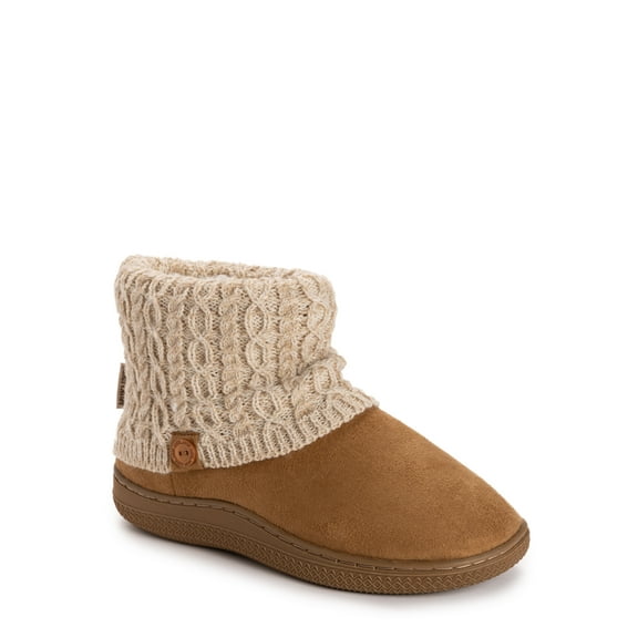 MUK LUKS Women's Cable Knit Slipper Booties