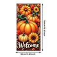 thumbnail image 3 of Cififendec Thanksgiving Harvest Door Cover, 70.87"×35.43", Rustic Pumpkin Sunflower Maple Leaf Fabric Door Banner for Fall Front Porch Door Decor, 3 of 9
