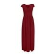 thumbnail image 3 of Chiccall S-5XL Formal Short Sleeve Cocktail Flowy V-Neck Gown Chiffon Maxi Dress for Women, 3 of 5