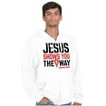thumbnail image 3 of Jesus Way Truth Life Bible Verse Zip Up Hoodie Men's Women's Brisco Brands S, 3 of 6