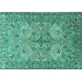 thumbnail image 1 of Ahgly Company Machine Washable Indoor Rectangle Animal Turquoise Blue Traditional Area Rugs, 5' x 7', 1 of 4