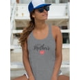 thumbnail image 2 of Happy Mothers Day Pink Heart Racerback Tank Women -Image by Shutterstock, Female Small, 2 of 4