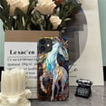thumbnail image 7 of Punmada Compatible with iPhone 11 Matte Case For Girl Boy Full Body Protective Hard Shell Esthetics Pattern Colorful Stained Glass White Unicorn, 7 of 7