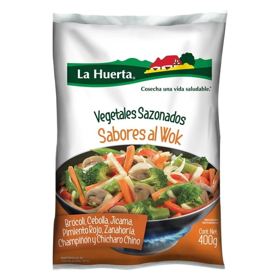 Vegetales sazonados La Huerta   congelados sabores al wok 400 g