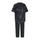 thumbnail image 5 of ICHUANYI Clearance Women's Print Crewneck Short Sleeve Pullover Shirt Tops + Pants Trousers Set(Dark Gray, S) ICHUANYI WER2023081005972, 5 of 6