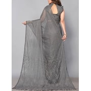 Accessorize Kingdom Womens Printed Georgette Ready to Wear Saree