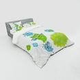 thumbnail image 3 of Ambesonne Cartoon Bedding Set 3 Pcs, Happy Animals Playing, Twin XL, Lime Green Blue, 3 of 3