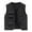 Black, variant on Cargo Vest For Men Workwear Solid Coat Stand Collar Sleeveless Hoodless Jacket Tank Tops Black