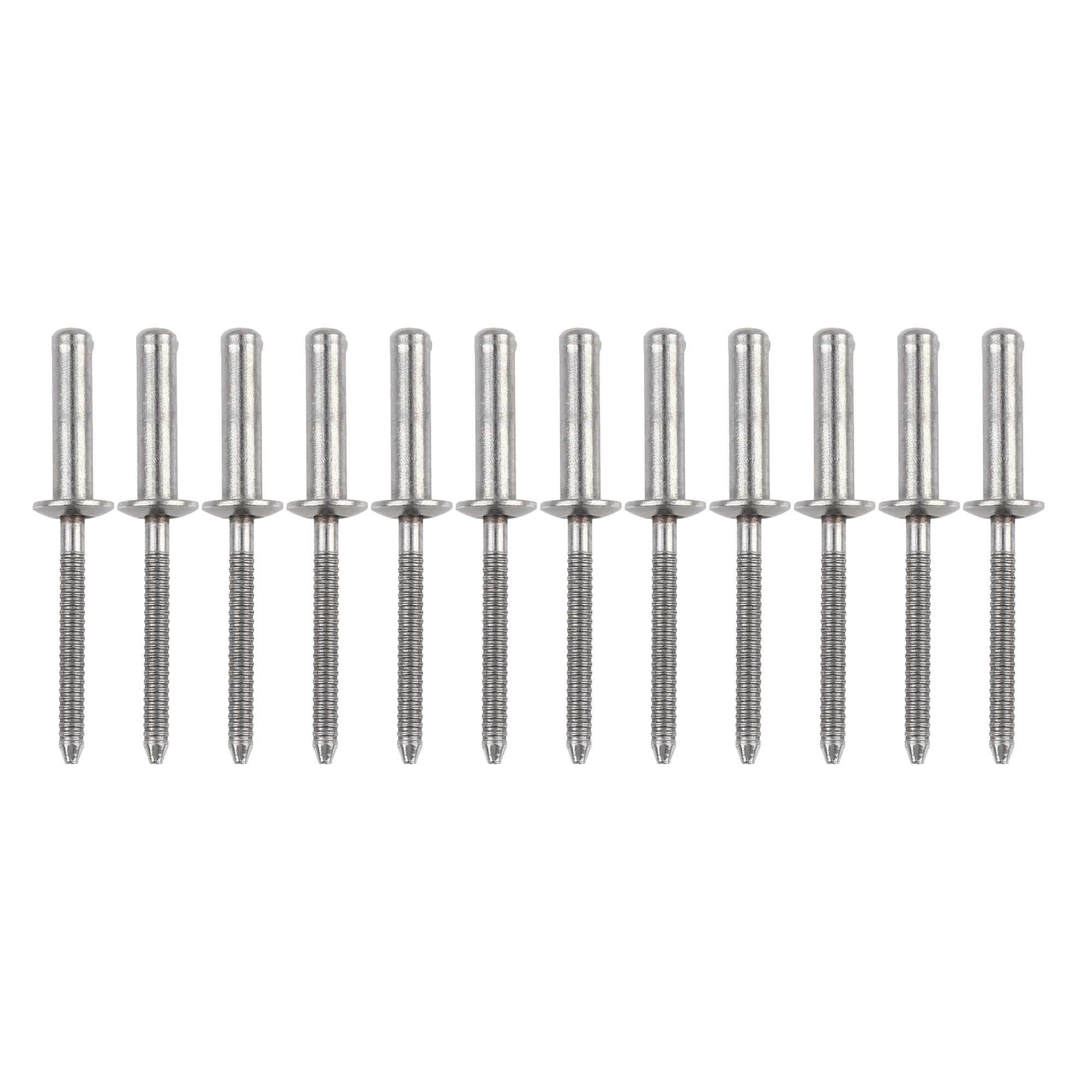 12pcs 4.8mm x 8mm 304 Stainless Steel Round Head Closed End Blind Rivet for Car