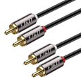 thumbnail image 1 of J&D Cable De Audio Estéreo 2 Rca M/M Chapado En Oro 2Rca Macho A 2Rca Macho Cable De Audio Auxiliar Con Carcasa De Cobre Para Cine En Casa Amplificadores Hdtv Sistemas Hi-Fi Altavoces Cables De Audio, 1 of 5