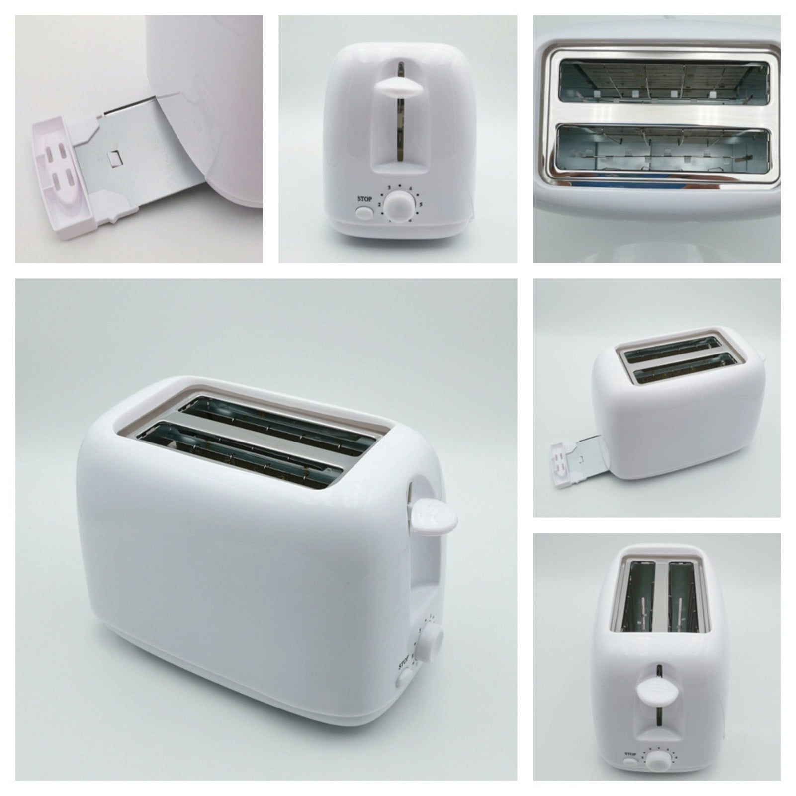 Storage Organizer Compact Design Toaster 2 Slice With 7 Shade Settings, Removable Crumb Tray for Bread Waffles, Small Kitchen Appliance for Home, Apartments, Dorms, Camping