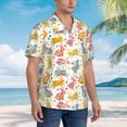 thumbnail image 2 of Lsque Boho Bunny pattern Hawaiian Shirt for Men, Unisex Summer Beach Casual Short Sleeve Button Down Shirts-3X-Large, 2 of 9