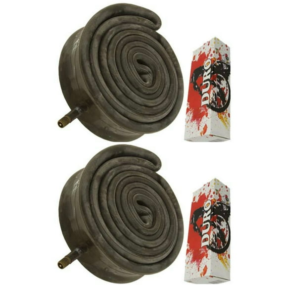 2 Duro Tubes 20" x 1.75"/2.125" 33mm Thorn Resistant Schrader Valve. Set of Tube. Pair of Tubes. Two Tubes.