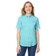 thumbnail image 2 of Women's PFG Tamiami II Omni-Shade Short Sleeve Shirt - Clear Blue, 2 of 3