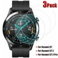 thumbnail image 1 of Paquete de 3 protectores de pantalla de vidrio templado para Huawei Watch GT 2 Pro a prueba de explosiones Anti Scratch Smartwatch vidrio protector Deng Xun unisex, 1 of 1