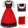 thumbnail image 2 of NMMUED Dirndl Dresses Women Oktoberfest Outfits Women October Festival Costume for Women Traditional Oktoberfest Costume Vintage Dress for Women, Red L, 2 of 9