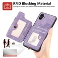 thumbnail image 6 of Dteck for Samsung Galaxy A04E Case Wallet with Card Holder,Ring Stand,Wrist Strap,RFID-Blocking PU Leather Protective Magnetic Flip Cover, Purple, 6 of 7