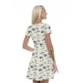 thumbnail image 2 of Women’s A Line Nautical Summer Dress, Retro Triangle Arrangement, Cross Wrap V Neck, 6 Sizes, by Ambesonne, 2 of 2