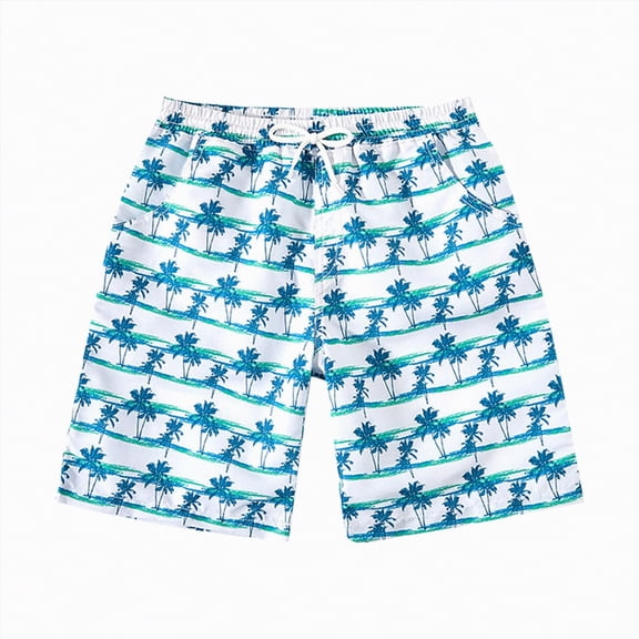 Ccpelsie Boys Swim Trunks Bathing Suit Swim Shorts Swimsuit for Toddler Kids Youth Teen(White,9-10 Years)