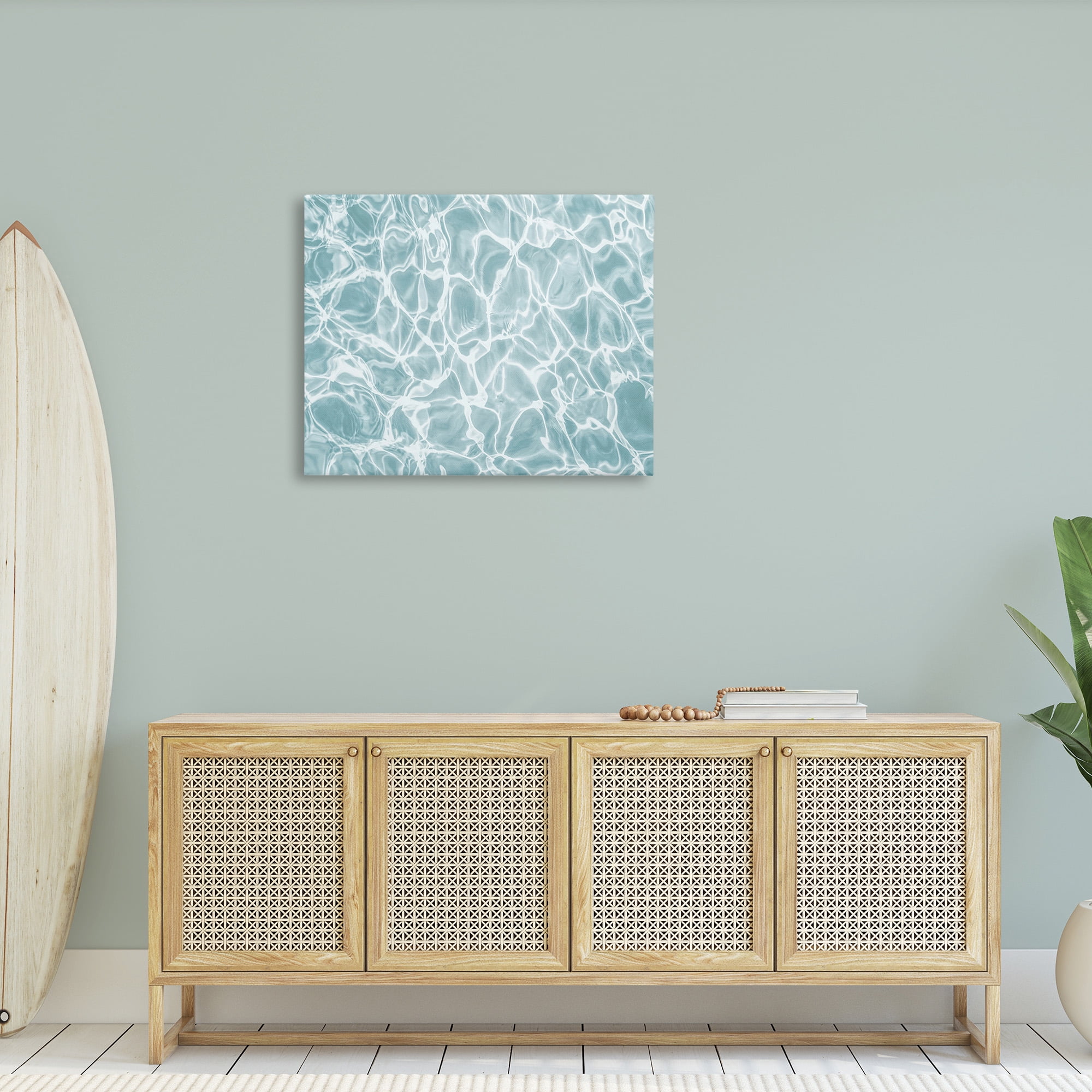 Stupell Industries Summer Water Ripples Landscape Painting Gallery Wrapped Canvas Art Print Wall Art, 40 x 30