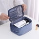 thumbnail image 2 of Velvet Makeup Bag with Handle Cosmetic Bags with Makeup Brush Holder Travel Make up Bag for Women, A Blue, 2 of 5