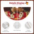 thumbnail image 3 of Rateoe White And Red Daisy Cow Pattern Christmas Tree Skirt with Ties , Christmas Tree Decorations, Farmhouse Christmas Decor Xmas Holiday Decorations-30", 3 of 6