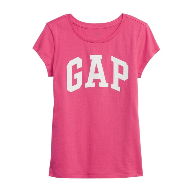 Remera GAP para Niñas de Manga Corta con Logo Rosa Talle XL