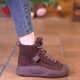 thumbnail image 5 of Botas de nieve para mujer, de invierno, con forro polar, gruesas, cálidas, con relleno de algodón, botas cortas de caña alta y suela gruesa con punta cerrada y botas de nieve peludas, 5 of 6