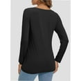 thumbnail image 3 of Long Sleeve T Shirts for Women Loose Fit, Crewneck Womens Long Sleeve Tops Casual Trendy Lightweight Basic Tee Tops, 3 of 6
