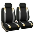 thumbnail image 4 of FH Group Premium Modernistic Universal Seat Covers Fit For Car Truck SUV Van - Beige Full Set, 4 of 7