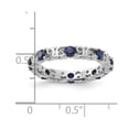 thumbnail image 2 of 925 Sterling Silver Stackable Created Sapphire Ring Size 6 Stackable Ring for Women, 2 of 2