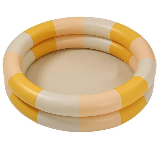 Inflatable Pool for Baby, Retro, Inflatable Pool for Family, Cute Style, Thicker Water Pool, Yellow Stripes